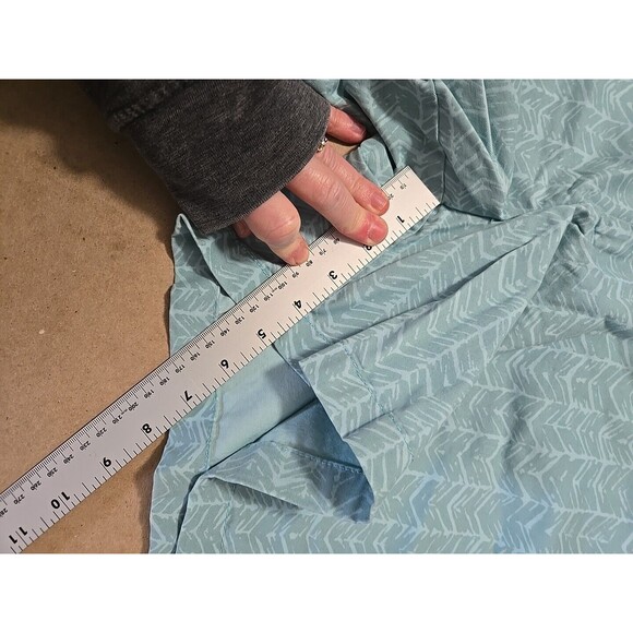 Womens Chevron Print Shorts Casual Lightweight Blue Patterned Le Tigre size 14 - Picture 6 of 8